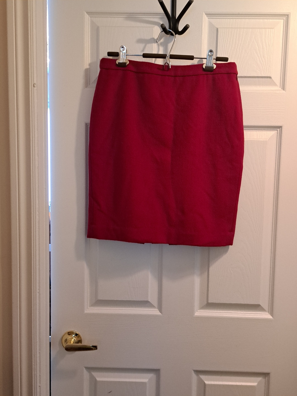 Classic Ann Taylor Red Wool Pencil Skirt 10P